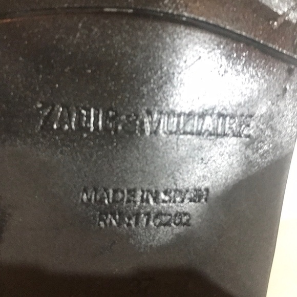 “ZADIG & VOLTAIRE” TEDDY Leather Ankle Boots. - Picture 15 of 16